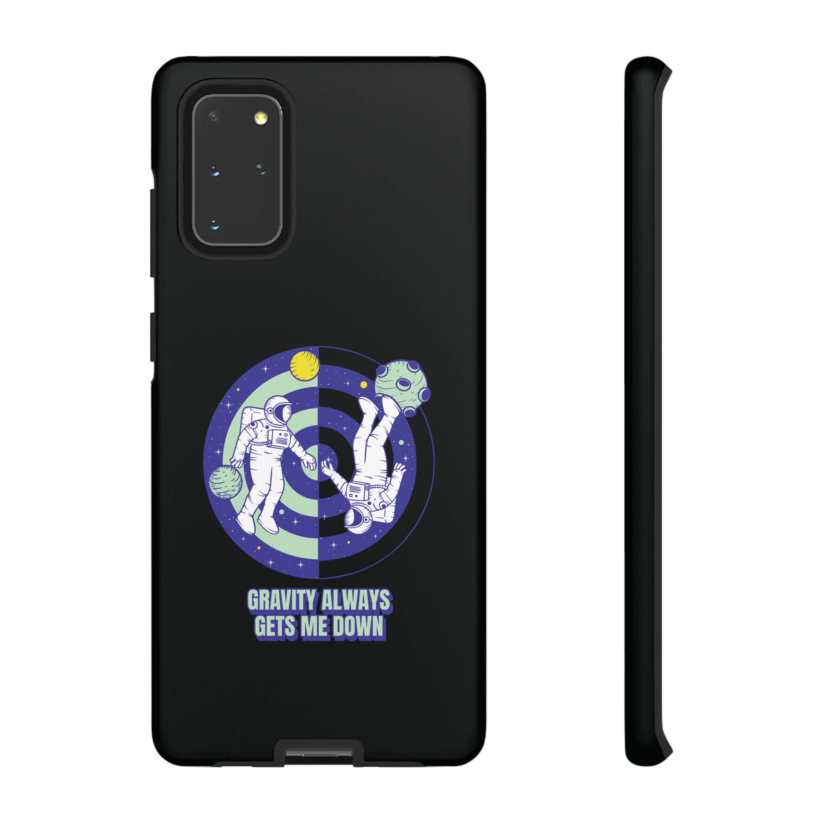 Down Funny Astronaut Sci-Fi Tough Samsung Galaxy Mobile Case