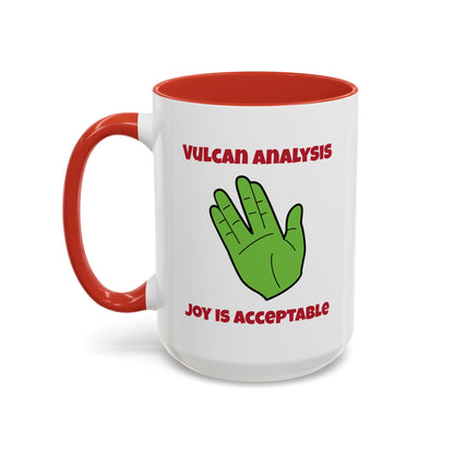 Vulcan Analysis Funny Spock Christmas Accent Mug-welovescifi.net