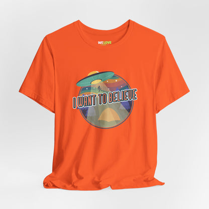 Funny UFO T-Shirt I Want to Believe SciFi Shirt WeLoveSciFi