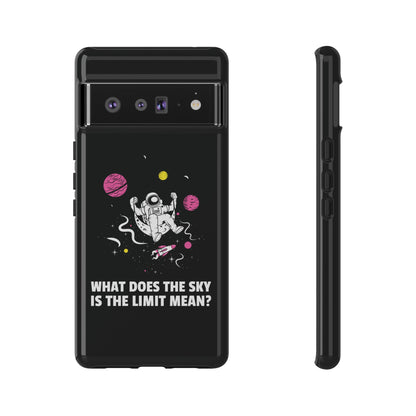 Funny Astronaut Google Pixel Cases Sky's the Limit Sci-Fi