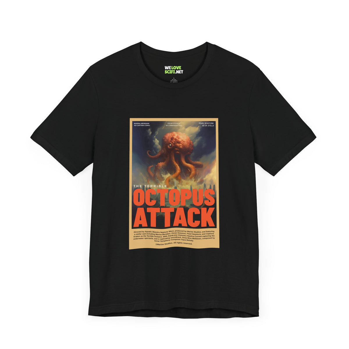 Octopus Attack Sci-Fi T-Shirt - Unique Sci-Fi Tee for Fans