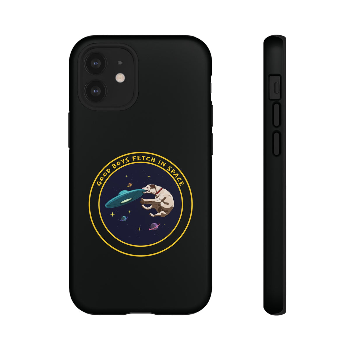 Good Boys Fetch in Space: Funny Dog Sci-Fi iPhone Cases