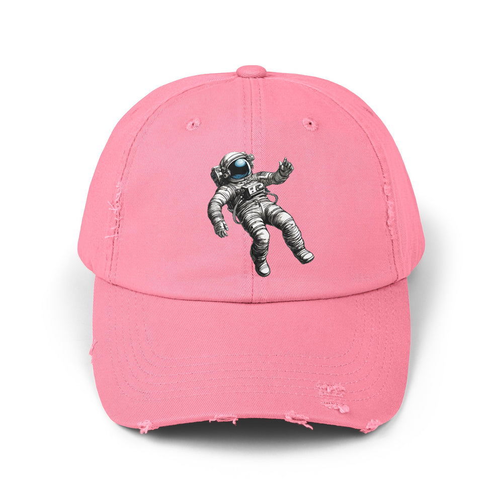 Don't Hold Me Back Space Art Unisex Astronaut Distrassed Cap