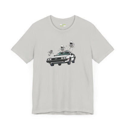 Party in a DeLorean Astronaut Sci-Fi TShirt Cool Sci-Fi Tee