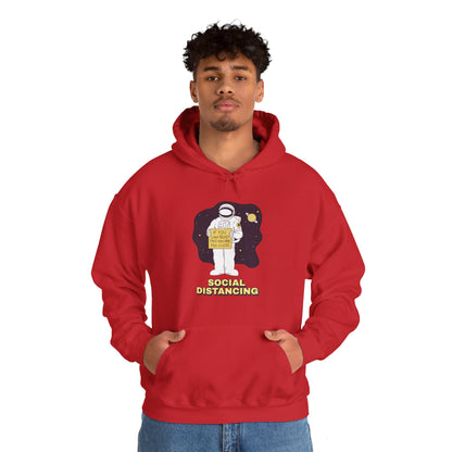 Social Distancing Astronaut Hoodie | Funny Sci-Fi Pullover