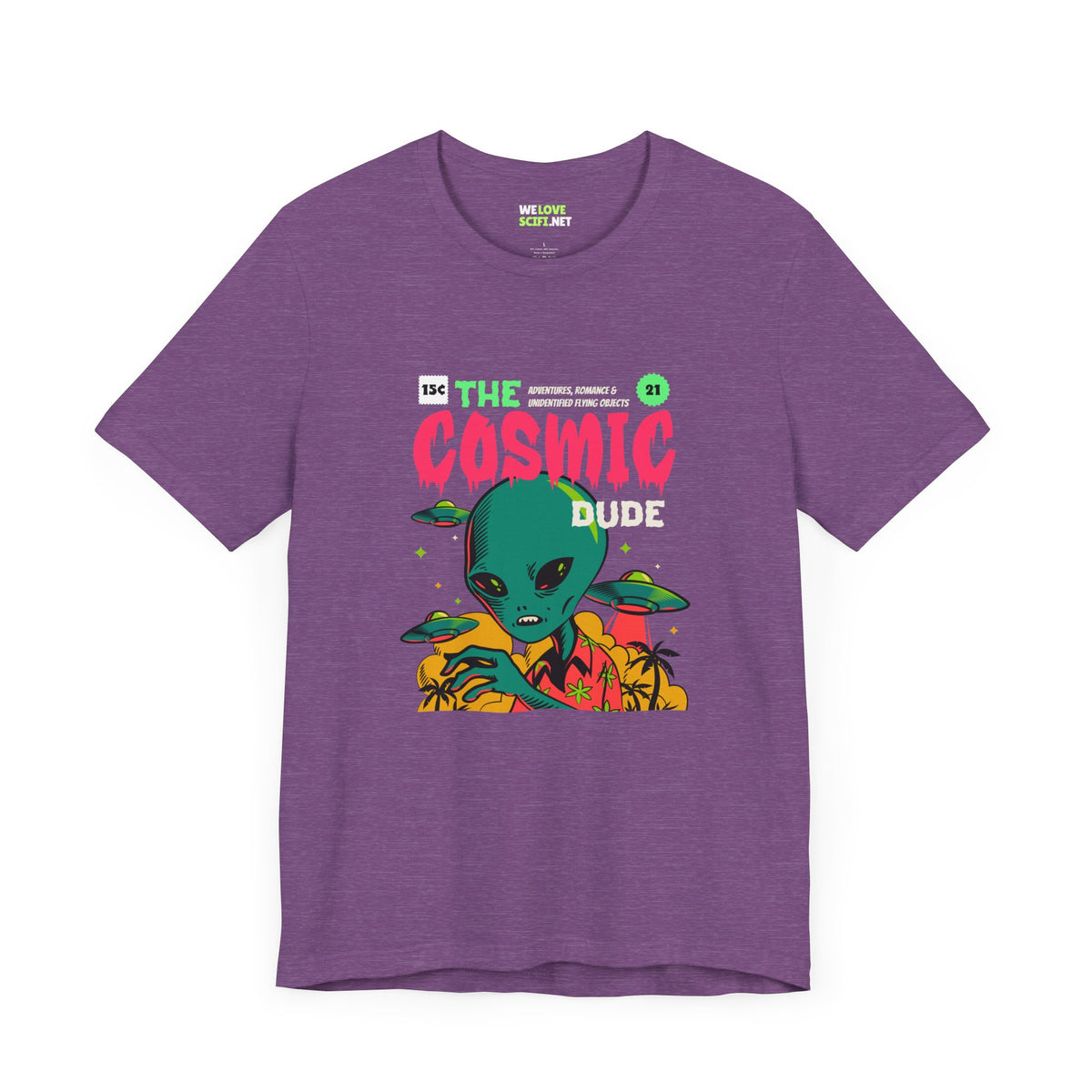 The Cosmic Dude Comic Retro UFO Sci-Fi T-Shirt