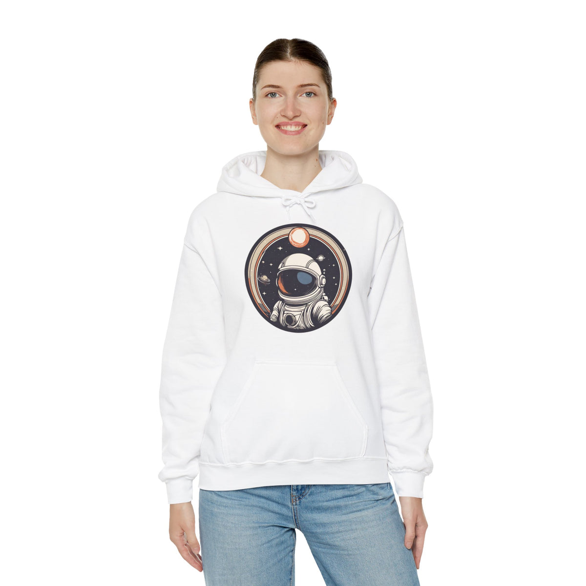 Welcome To Space Age Astronaut Spaceart Sci-Fi Hoodie-welovescifi.net