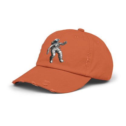 Don't Hold Me Back Space Art Unisex Astronaut Distrassed Cap