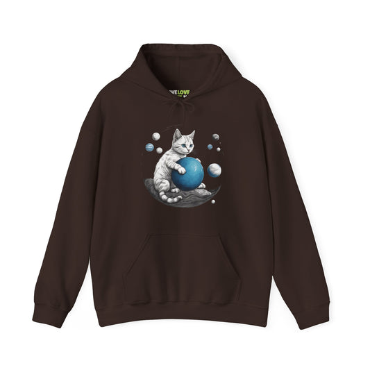 Space Player Cat 2 Sci-Fi Hoodie - Sci-Fi Hoodie