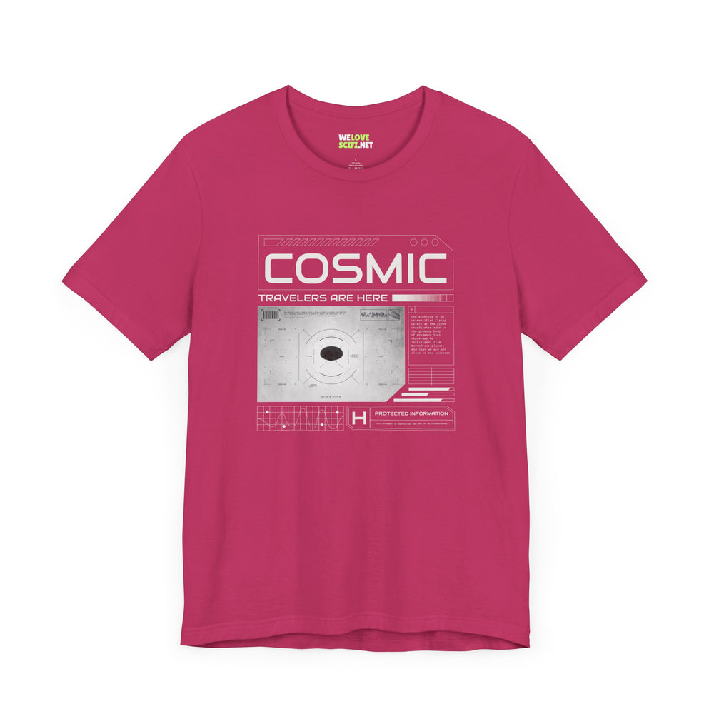 Cosmic Travelers Are Here UFO Sci-Fi T-Shirt-welovescifi.net