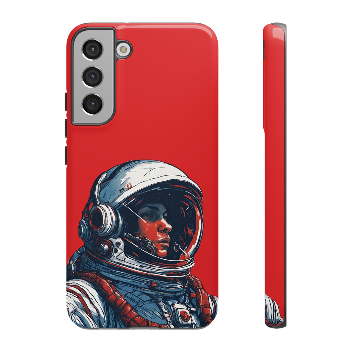 Astronaut In Red SpaceArt Tough Samsung Galaxy Mobile Cases