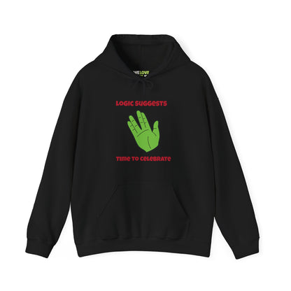 Logic Suggests Funny Spock Christmas Unisex Hoodie-welovescifi.net