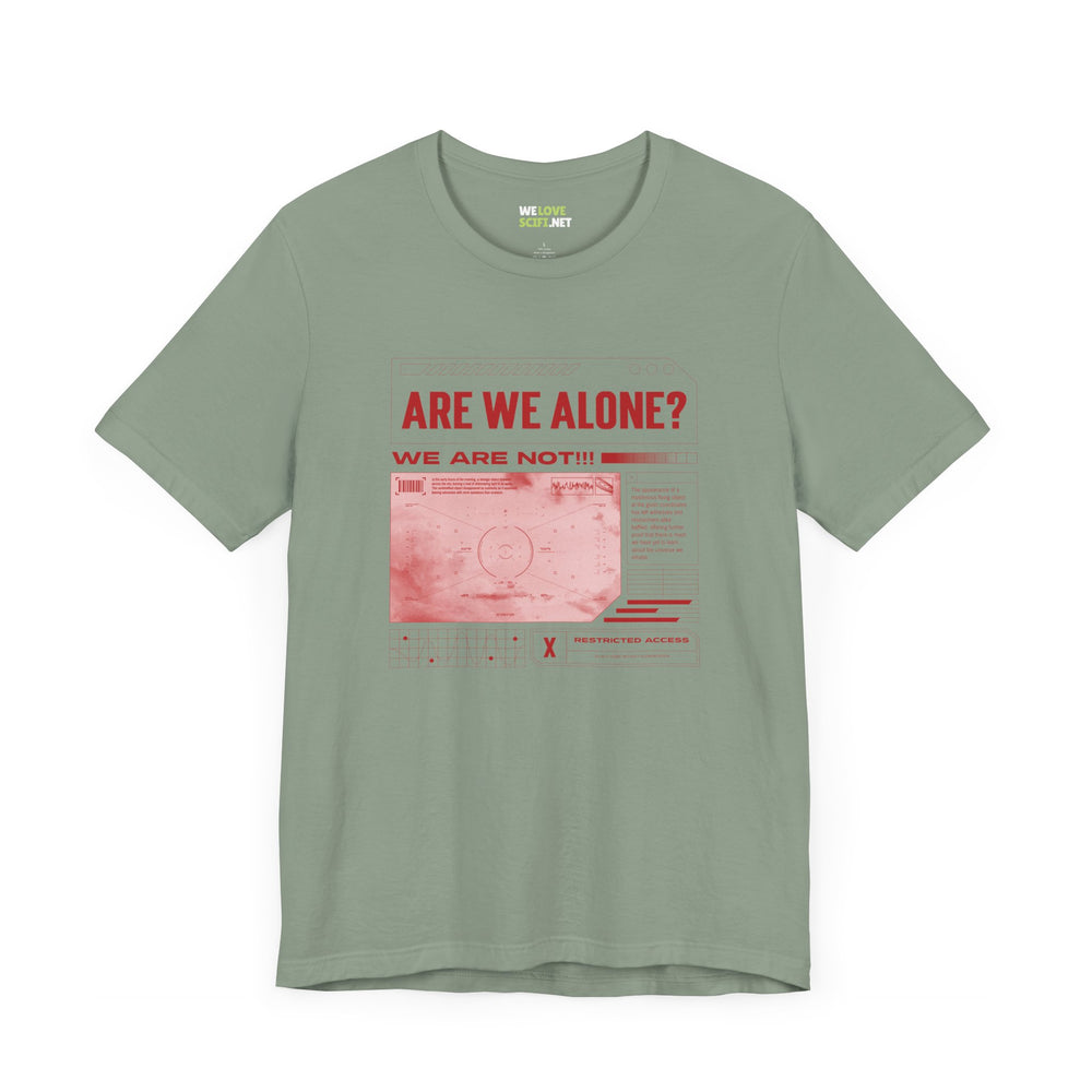 Are We Alone? UFO Sci-Fi T-Shirt-welovescifi.net