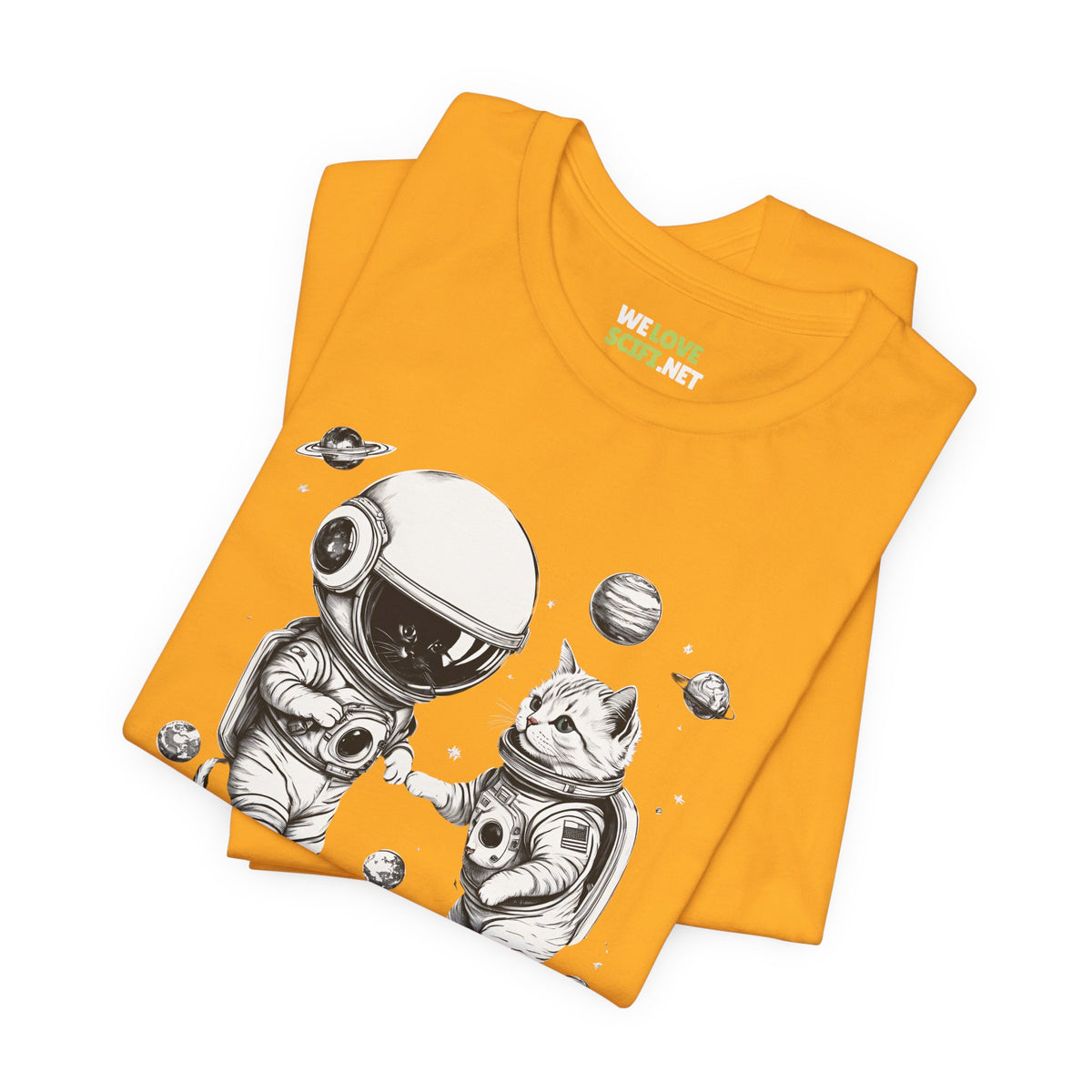 Space Kitties Sci-Fi T-Shirt | Astronaut Cats Tee