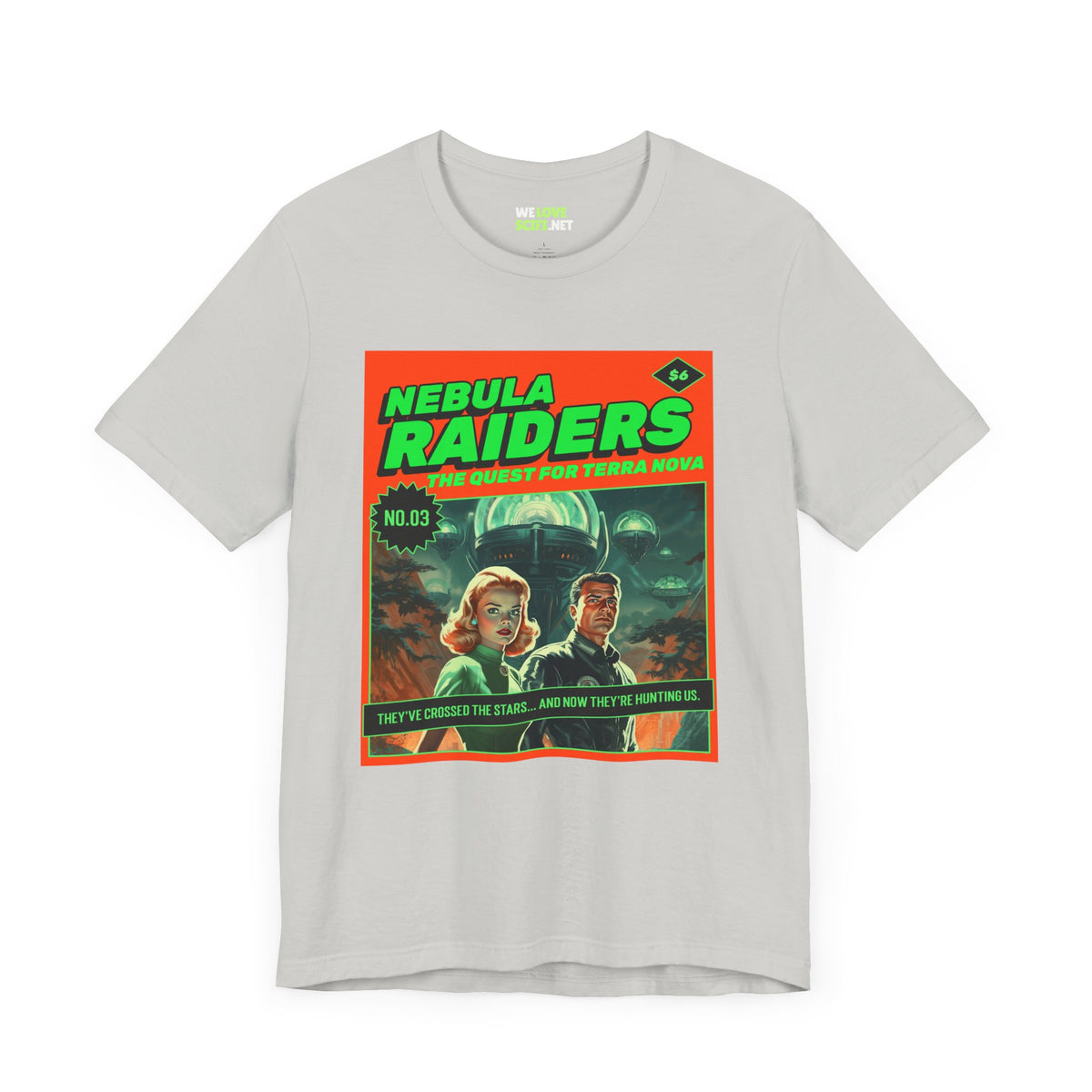 Nebula Raiders Retro Sci-Fi T-Shirt | Retro Sci-Fi T-Shirt