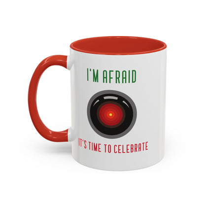 Afraid To Celebrate Funny HAL9000 Christmas Accent Mug-welovescifi.net