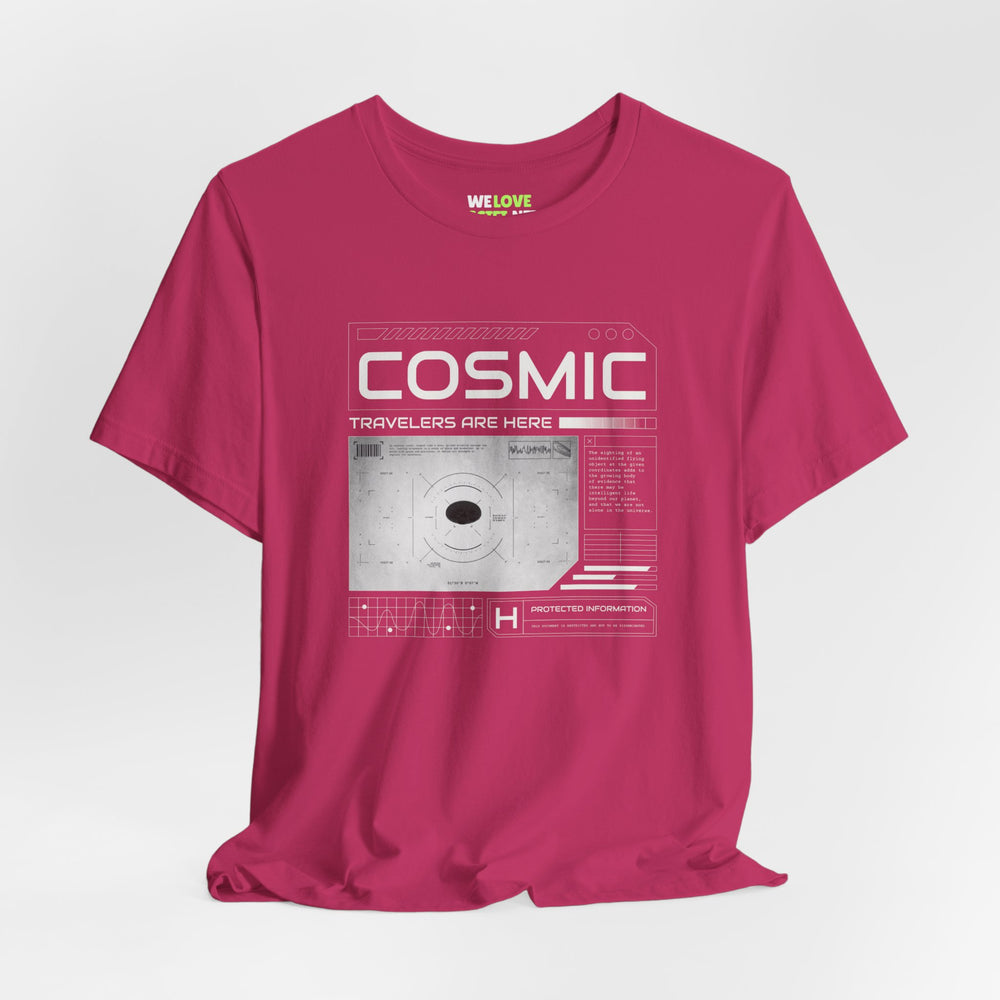 Cosmic Travelers Are Here UFO Sci-Fi T-Shirt-welovescifi.net