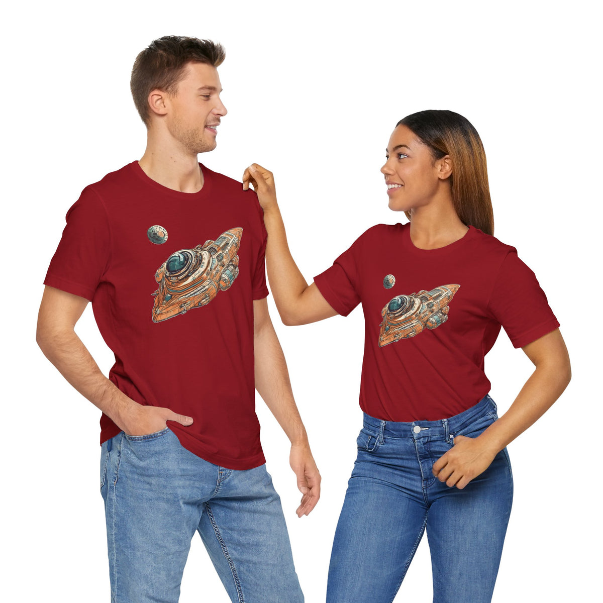 spaceship sci-fi t-shirt-Spaceship 76 Sci-Fi T-Shirt