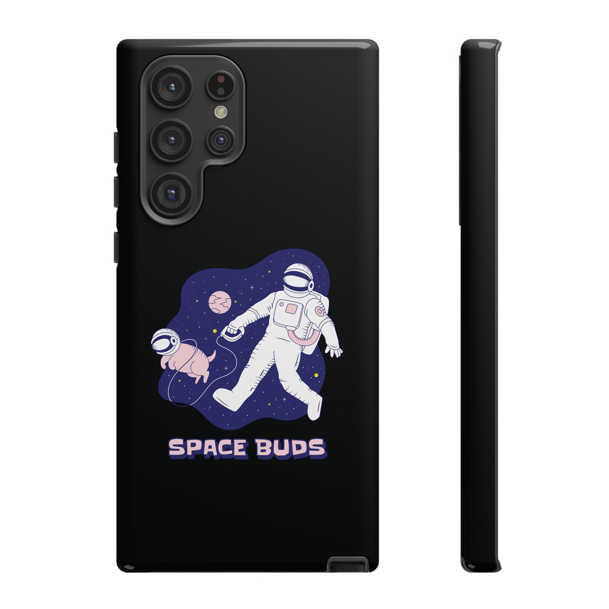 Space Buds Samsung Galaxy Cases Astronaut Dog SciFi Design