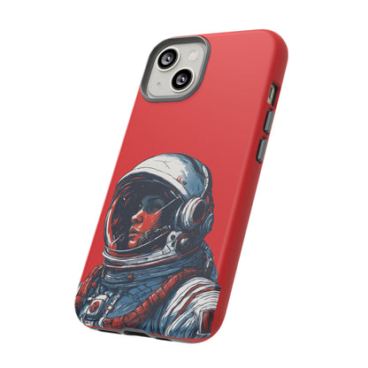 Astronaut In Red SpaceArt Sci-Fi Tough iPhone Mobile Cases