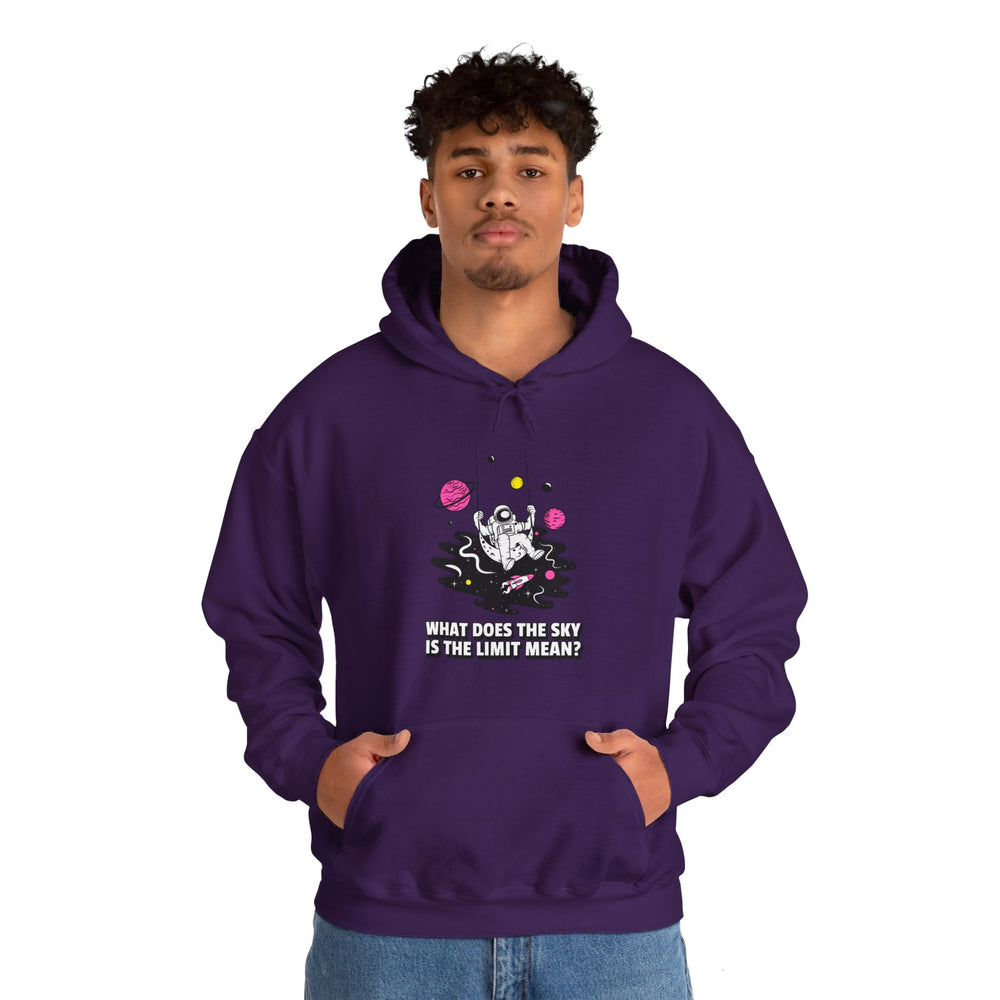 funny astronaut hoodie-Sky is the Limit Funny Astronaut