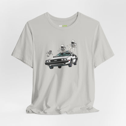 Party in a DeLorean Astronaut Sci-Fi TShirt Cool Sci-Fi Tee