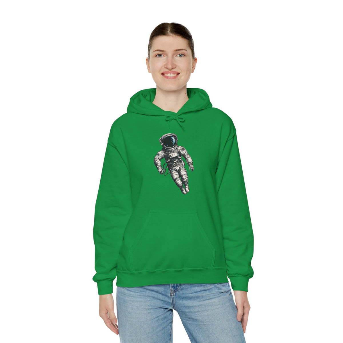 Floating Astronaut SpaceArt Sci-Fi Hoodie-welovescifi.net