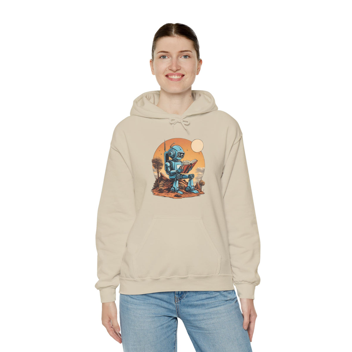 Sci-Fi Hoodie | Learn About Humans Robot Space Art 