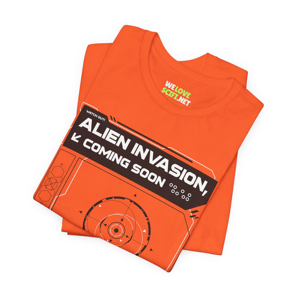 Alien Invasion Coming Soon Sci-Fi T-Shirt-welovescifi.net