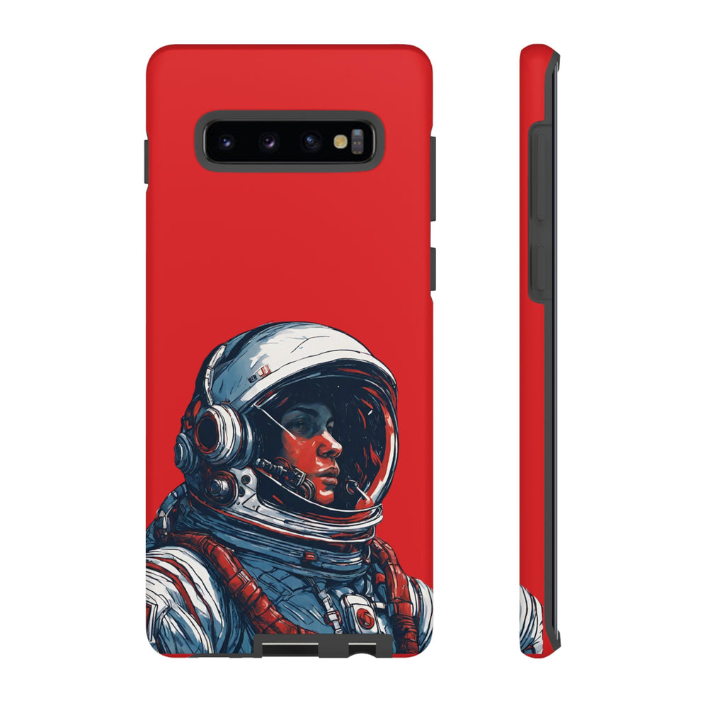 Astronaut In Red SpaceArt Tough Samsung Galaxy Mobile Cases