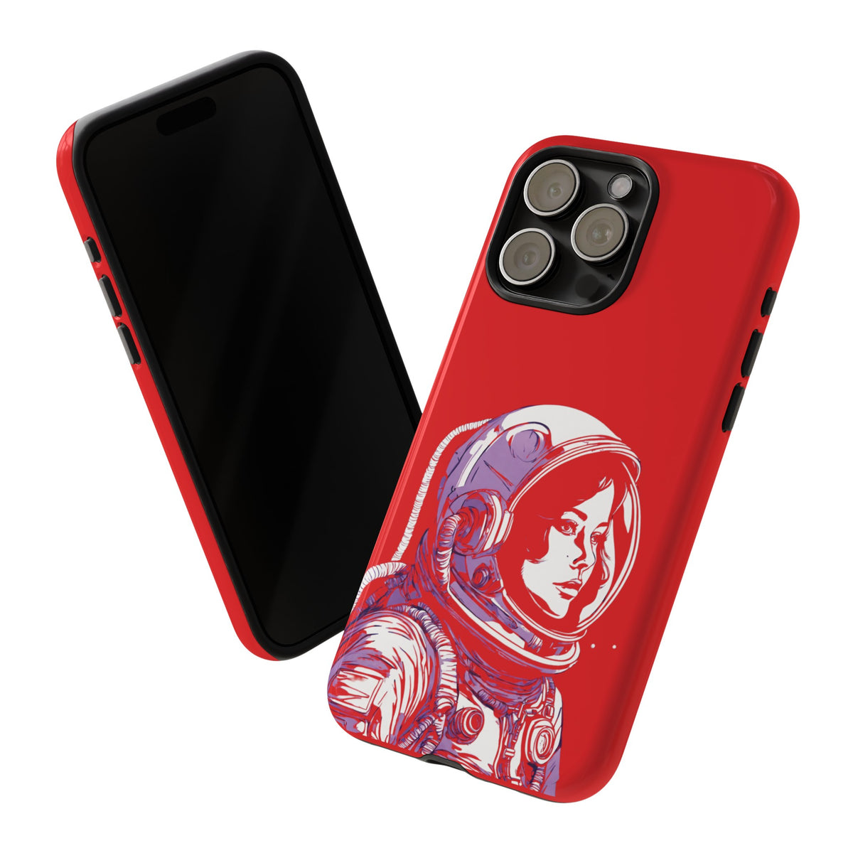 Duotone SpaceGirl SpaceArt Tough iPhone Mobile Cases