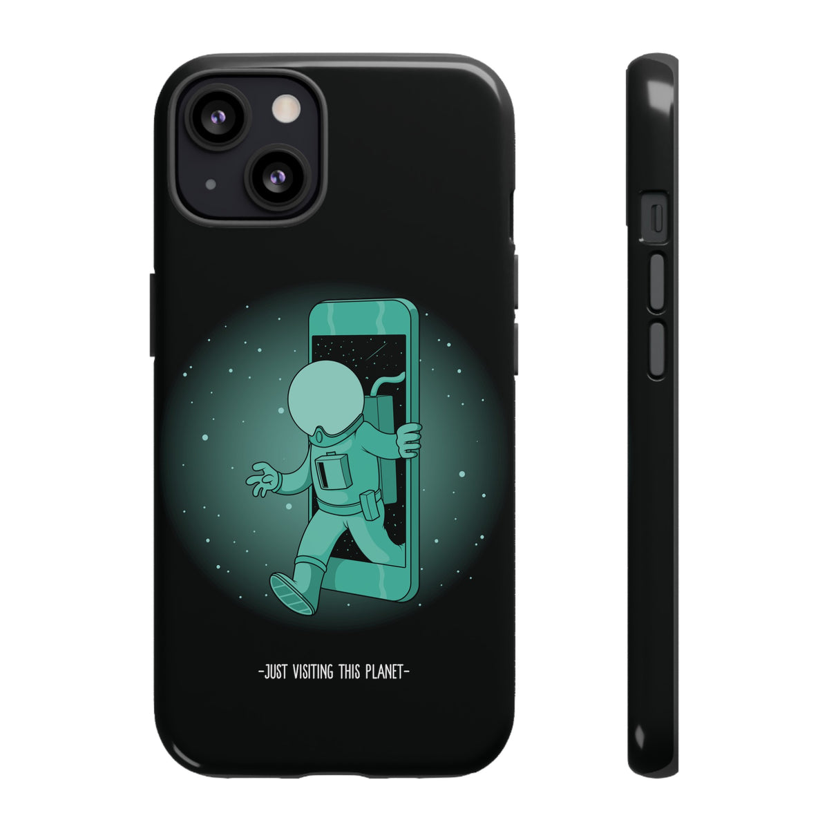 Funny Astronaut iPhone Cases Just Visiting This Planet SciFi