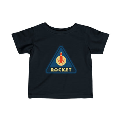 Rocket Sign Infant Tee - Sci-Fi Fine Jersey for Babies