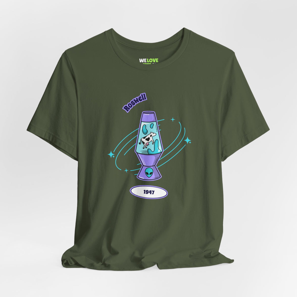 Roswell Cow UFO T-Shirt - Sci-Fi Alien Abduction Tee