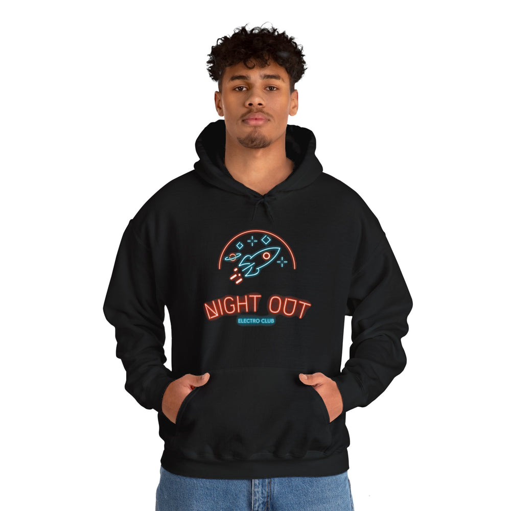 retro sci-fi hoodie-Night Out Neon Retro Sci-Fi Hoodie