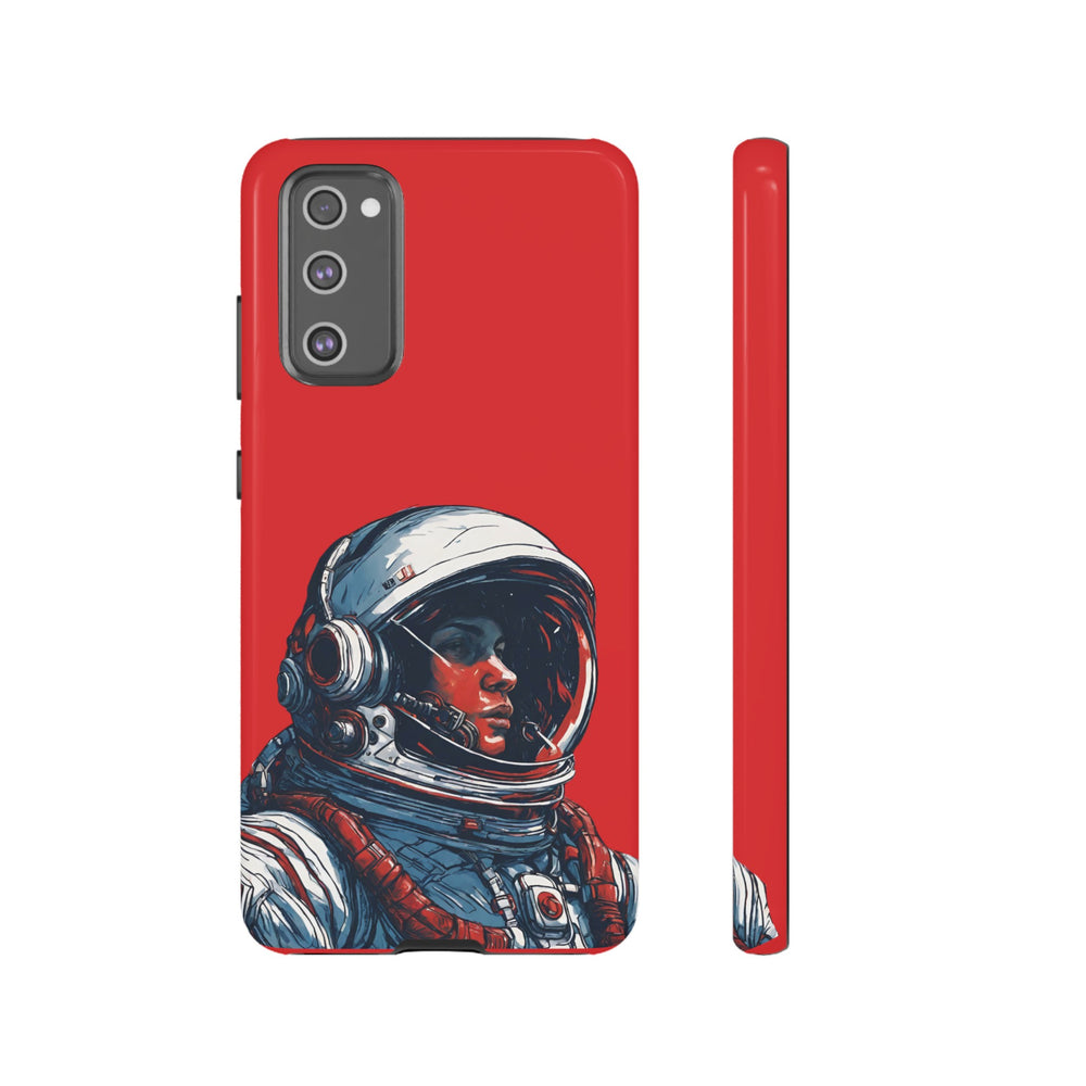 Astronaut In Red SpaceArt Tough Samsung Galaxy Mobile Cases