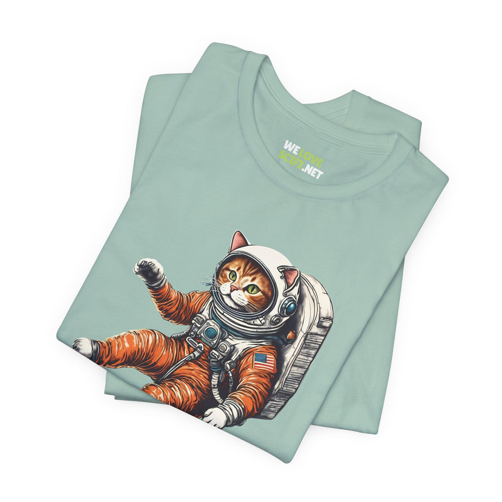 Spacecat Astronaut Sci-Fi T-Shirt - Unique Sci-Fi Apparel