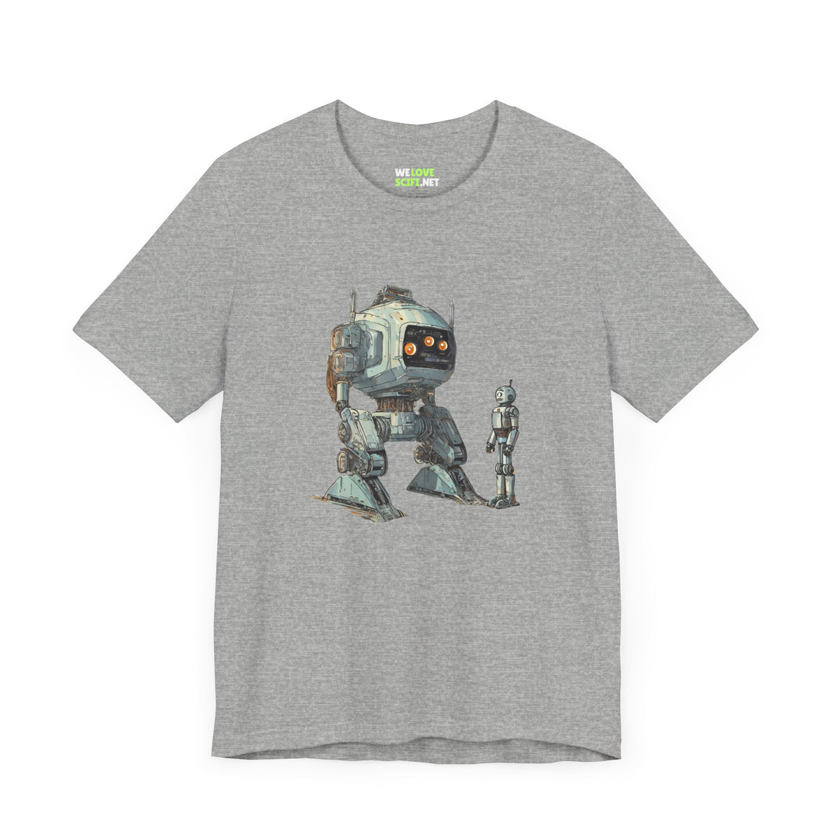 Robot Space Art T-Shirt | Let's Be Friends Sci-Fi Tee