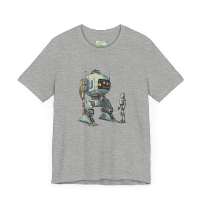 Robot Space Art T-Shirt | Let's Be Friends Sci-Fi Tee