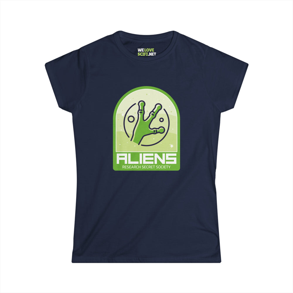 Aliens Research Society Funny Woman's Tee-welovescifi.net