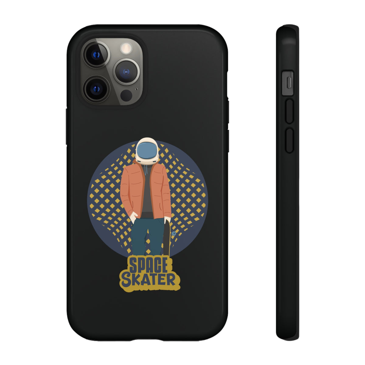 Space Skater Astronaut Sci-Fi Tough iPhone Mobile Cases