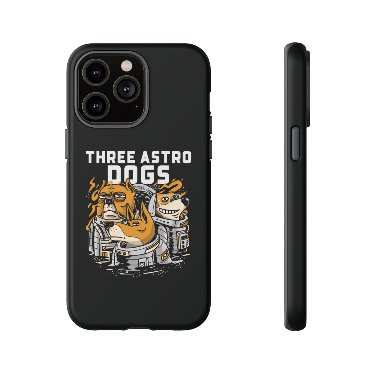 Three Astro Dogs Funny Sci-Fi Tough iPhone Mobile Cases-welovescifi.net