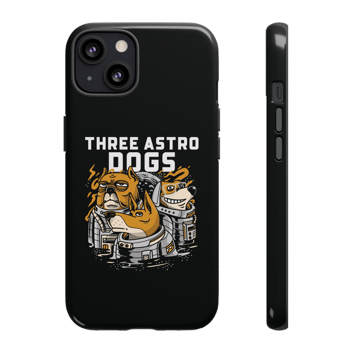 Three Astro Dogs Funny Sci-Fi Tough iPhone Mobile Cases-welovescifi.net