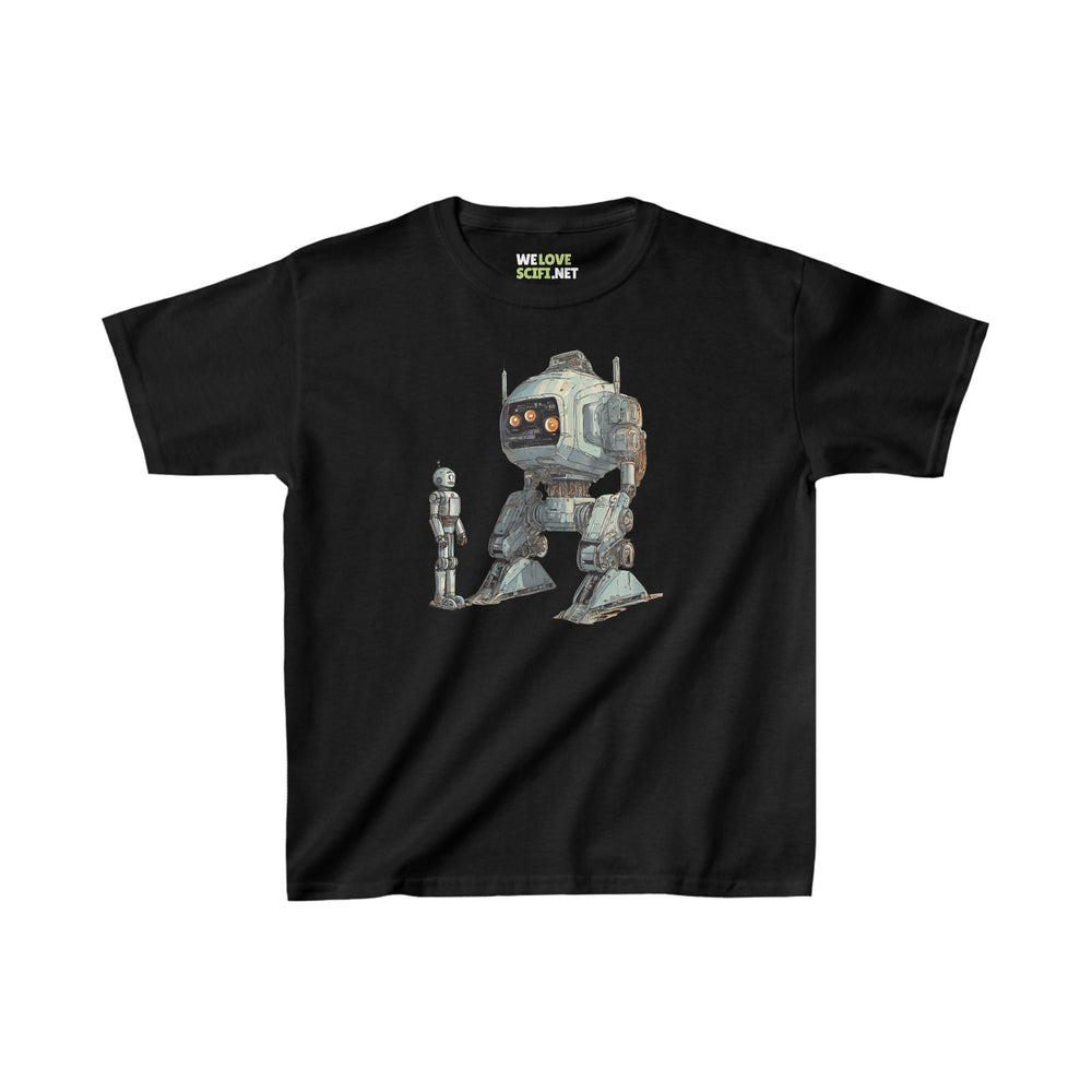 Robot Space Art Tee Let's Be Friends Heavy Cotton Kids Shirt