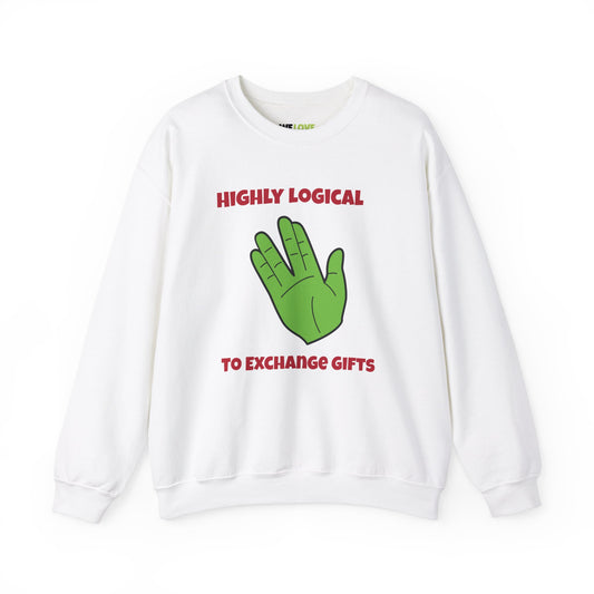 Logical Gift Exchange Funny Spock Christmas Crewneck Sweatshirt-welovescifi.net