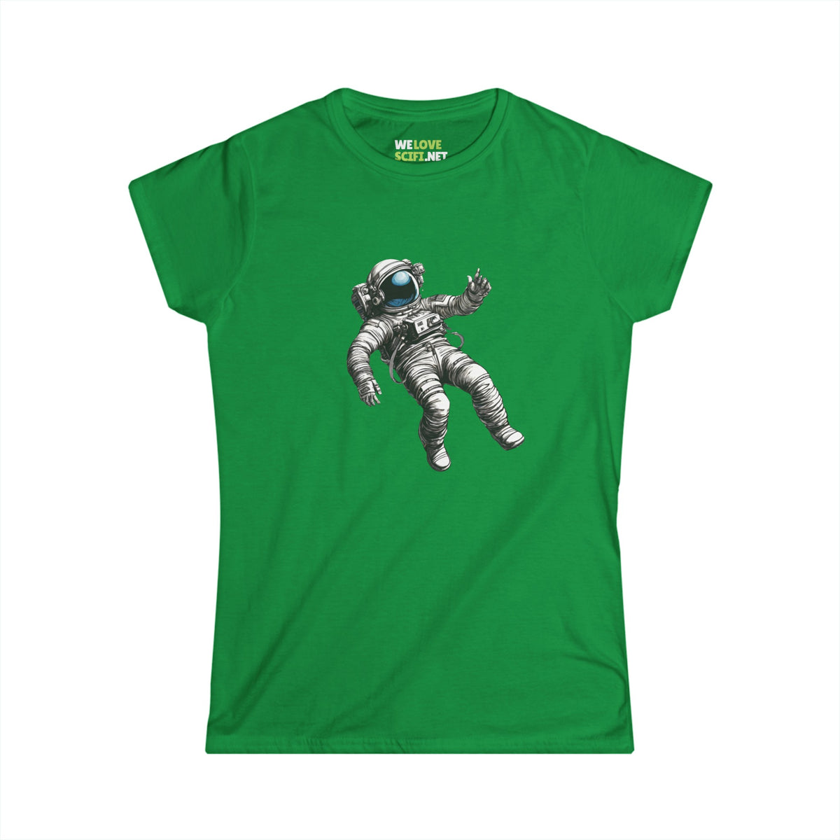 Don't Hold Me Back SpaceArt Astronaut Woman Tee-welovescifi