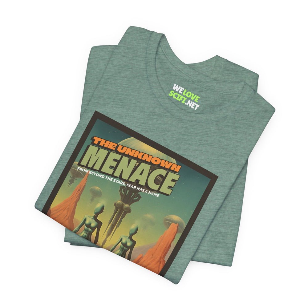 The Unknown Menace Retro Sci-Fi T-Shirt-welovescifi.net