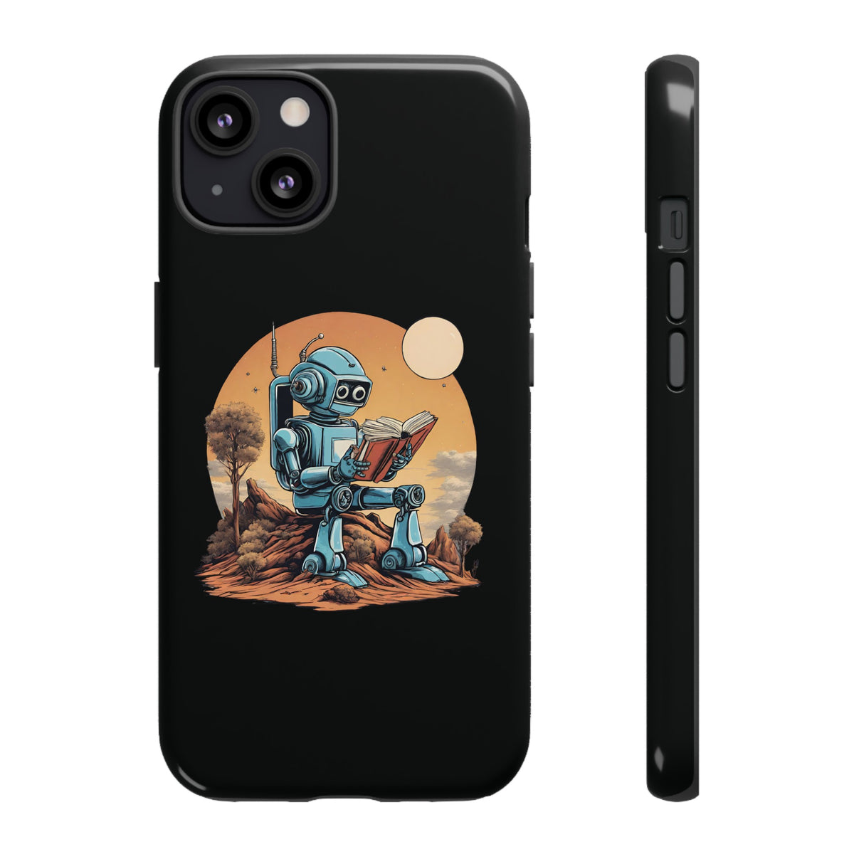 Humans Robot SpaceArt iPhone Cases - Tough Mobile Protection