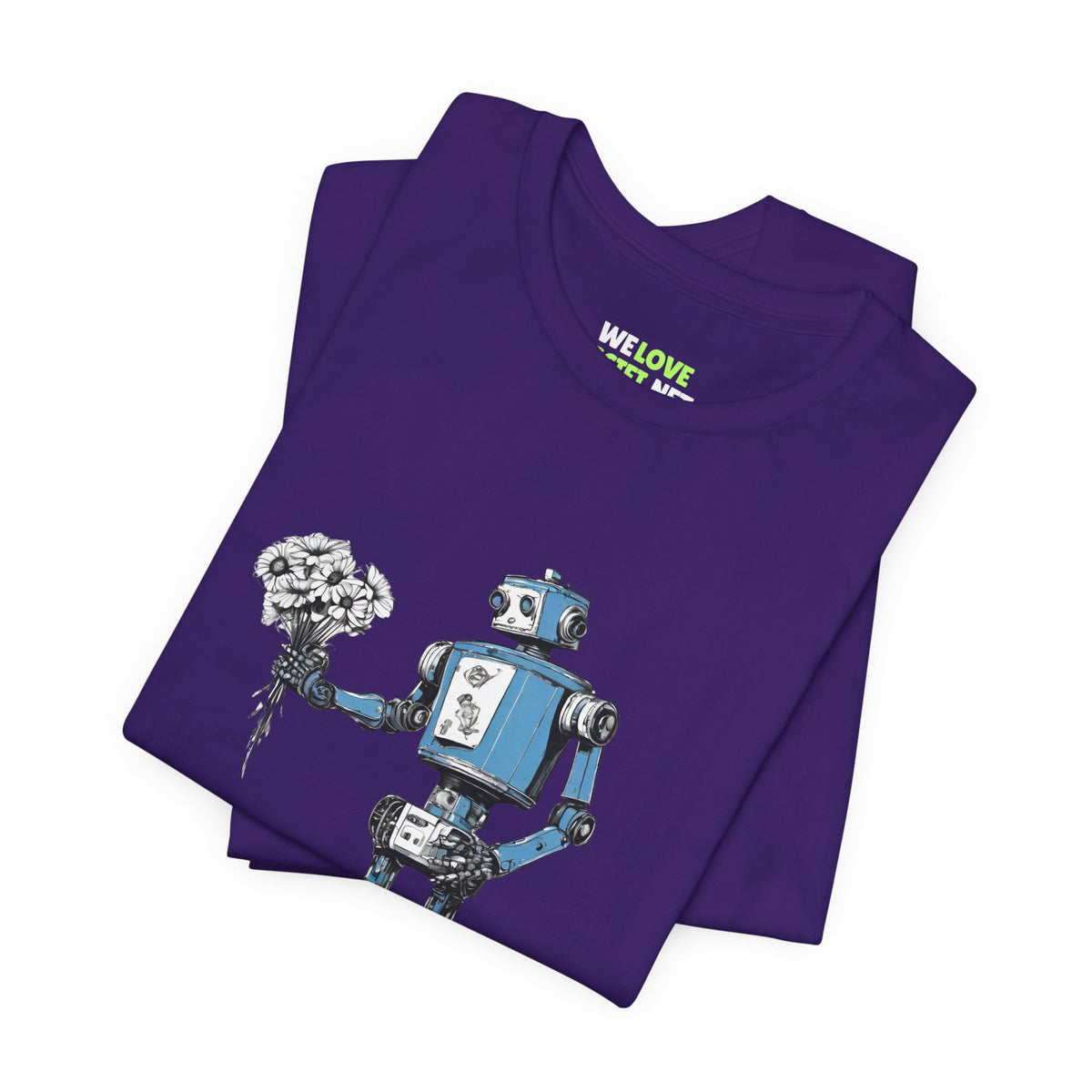 You Never Bring Me Flowers Robot SpaceArt Sci-Fi T-Shirt-welovescifi.net