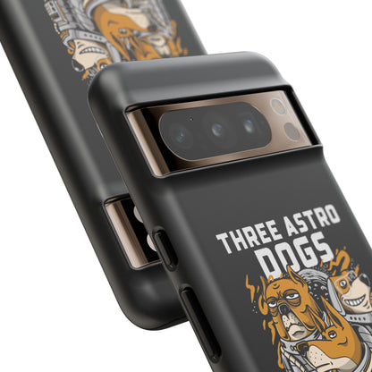 Three Astro Dogs Funny Sci-Fi Tough Google Pixel Mobile Cases-welovescifi.net